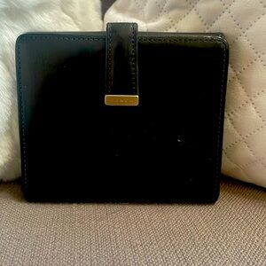 Coach black leather wallet.